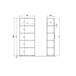 Hoge dichte kantoorkast Discovery Eiken Wit^Huisenthuis Online