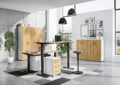 Hoge dichte kantoorkast Discovery Eiken Wit^Huisenthuis Online