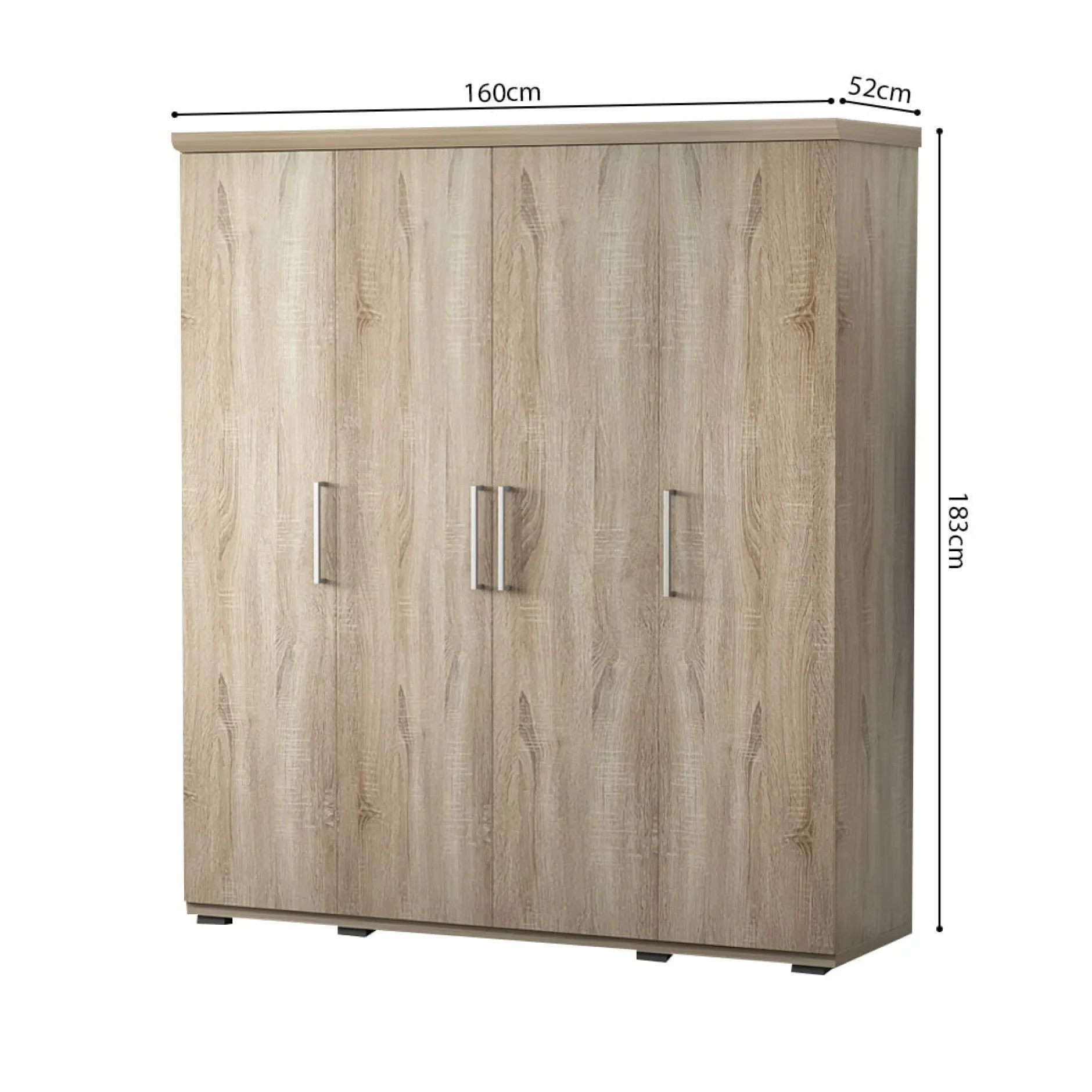 Kledingkast Bruno 4-deurs^Huisenthuis