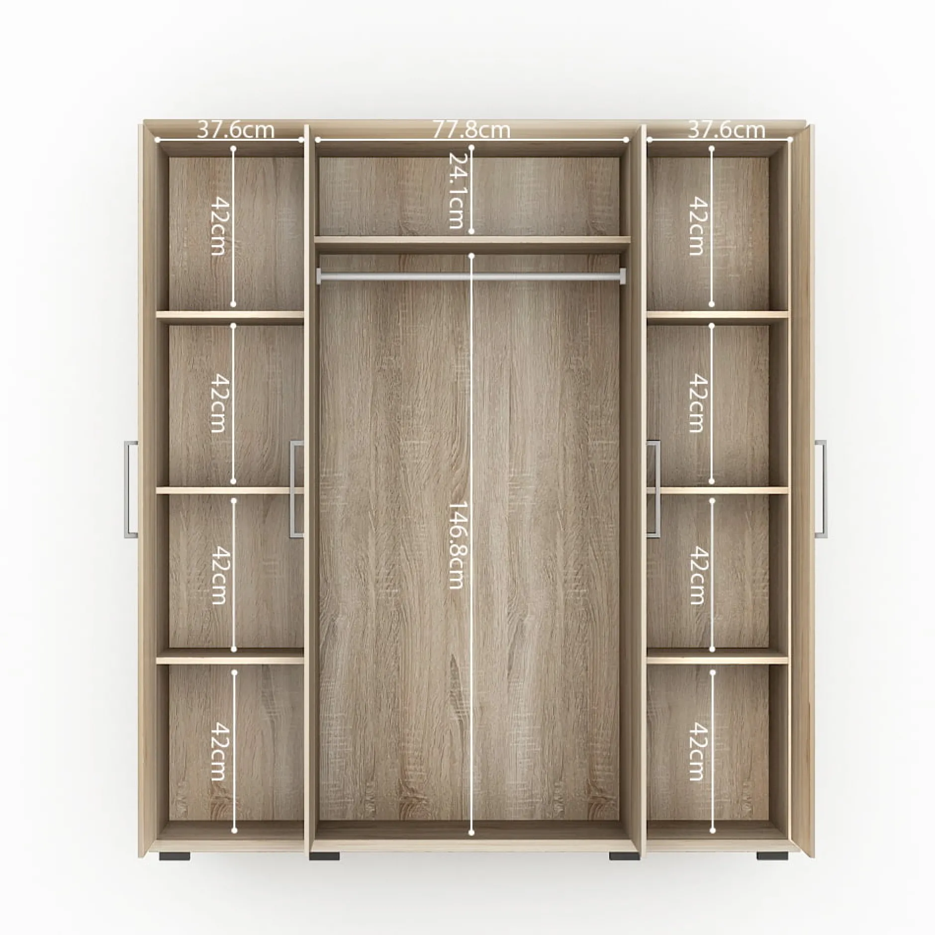 Kledingkast Bruno 4-deurs^Huisenthuis