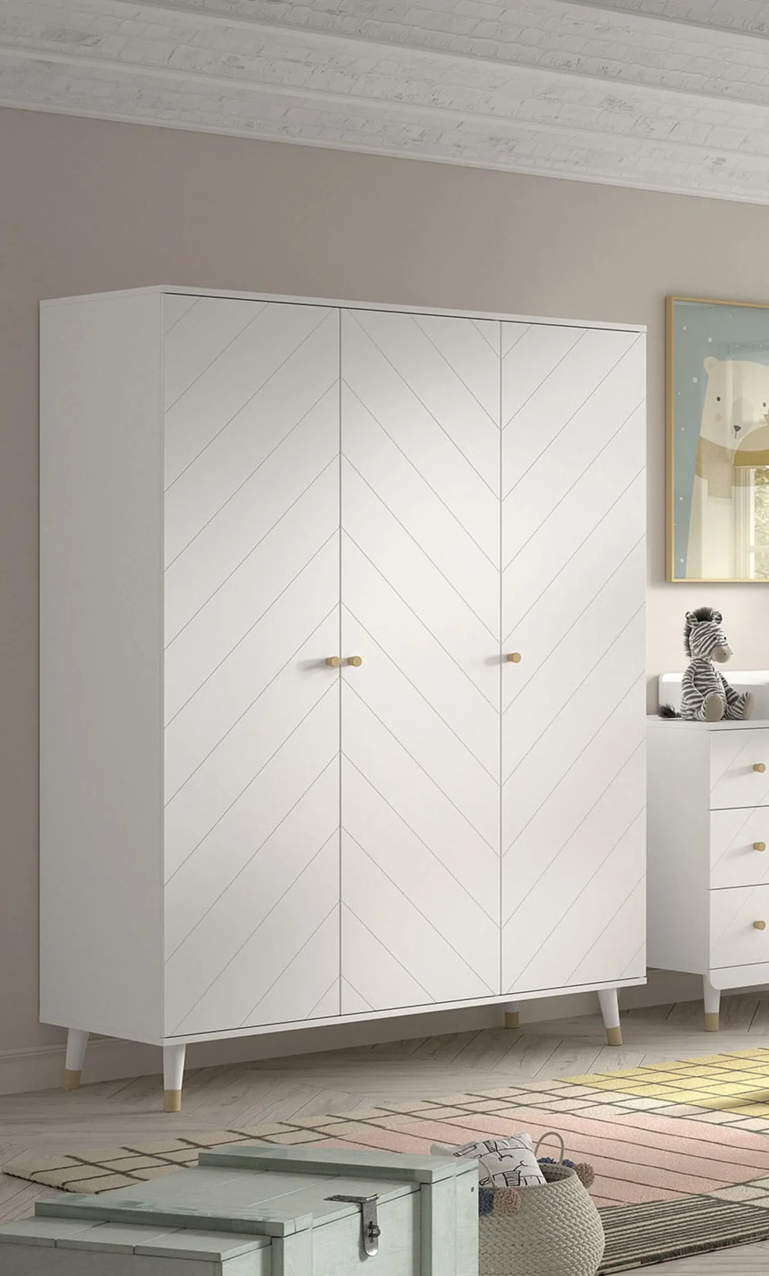 Kledingkast 3-deurs Eline Wit^Huisenthuis Outlet