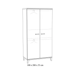 Kledingkast Finn 2-deurs^Huisenthuis Sale