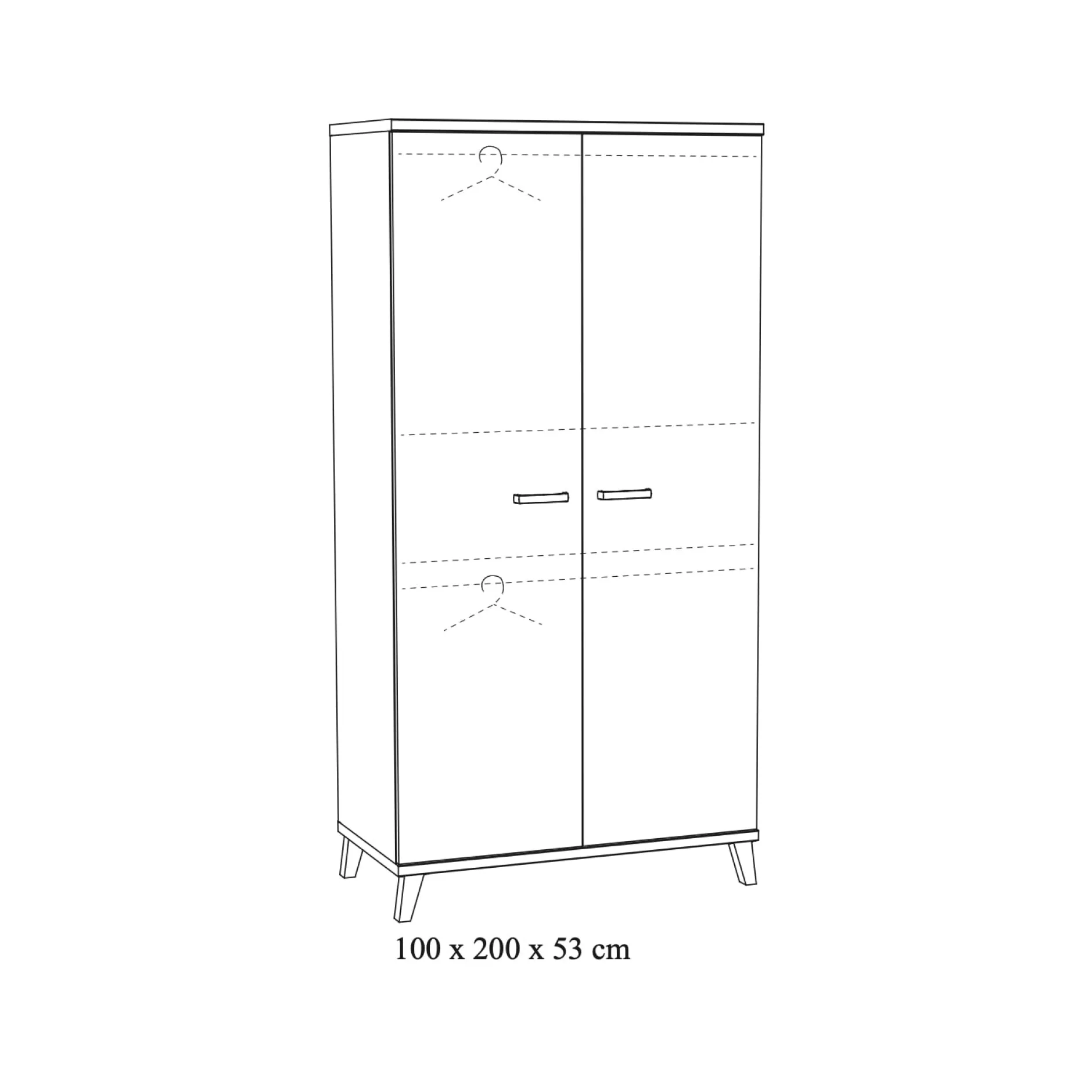 Kledingkast Finn 2-deurs^Huisenthuis Sale