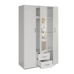 Kledingkast Jean 3-deurs Wit – Spiegel^Huisenthuis Clearance