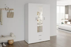 Kledingkast Jean 3-deurs Wit – Spiegel^Huisenthuis Clearance