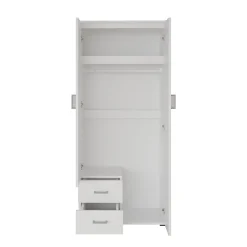 Kledingkast Jean 2-deurs Wit – Spiegel^Huisenthuis Best