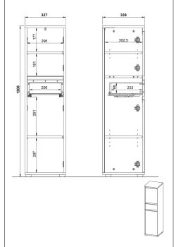 Kolomkast Pula 121 cm^Huisenthuis Online