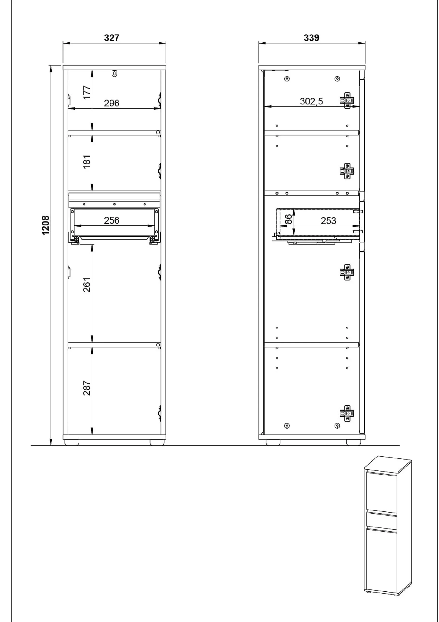 Kolomkast Pula 121 cm^Huisenthuis Online
