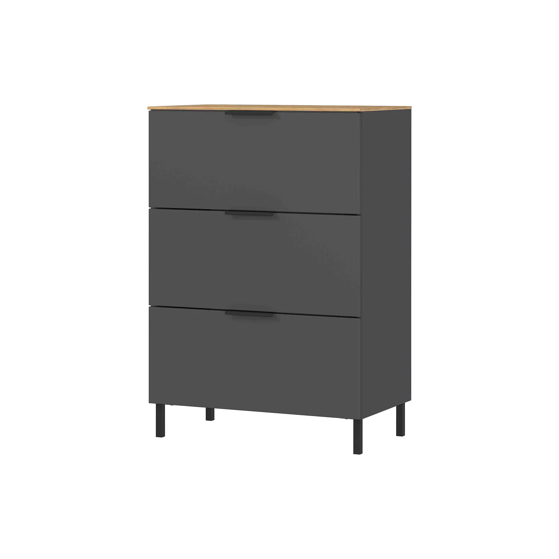 Ladekast Amalfi Grafiet-Eiken^Huisenthuis Discount