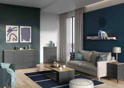 Ladekast Amalfi Grafiet-Eiken^Huisenthuis Discount