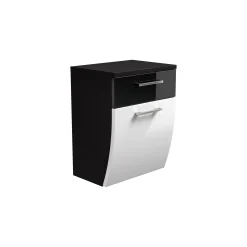 Lage badkamerkast Ilse Antraciet Wit Curve^Huisenthuis New