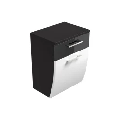 Lage badkamerkast Ilse Antraciet Wit Curve^Huisenthuis New