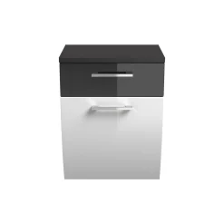 Lage badkamerkast Ilse Antraciet Wit Curve^Huisenthuis New