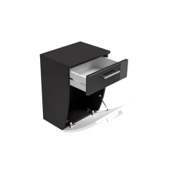 Lage badkamerkast Ilse Antraciet Wit Curve^Huisenthuis New