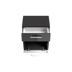 Lage badkamerkast Ilse Antraciet Wit Curve^Huisenthuis New