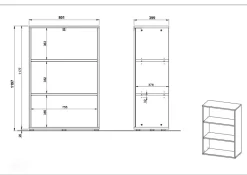 Lage brede kantoorkast Ergonoma Licht^Huisenthuis New