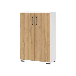 Lage dichte kantoorkast Discovery Eiken Wit^Huisenthuis