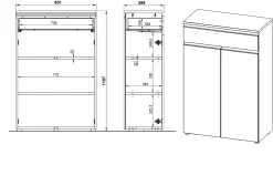 Lage opbergkast Chicago 120 cm^Huisenthuis Clearance