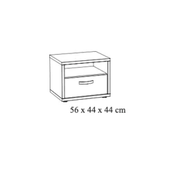 Nachtkastje Gabon Eiken^Huisenthuis