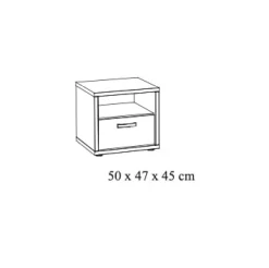 Nachtkastje Livia Eiken^Huisenthuis Outlet