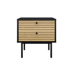 Nachtkastje Madeira Eiken-Zwart^Huisenthuis Sale