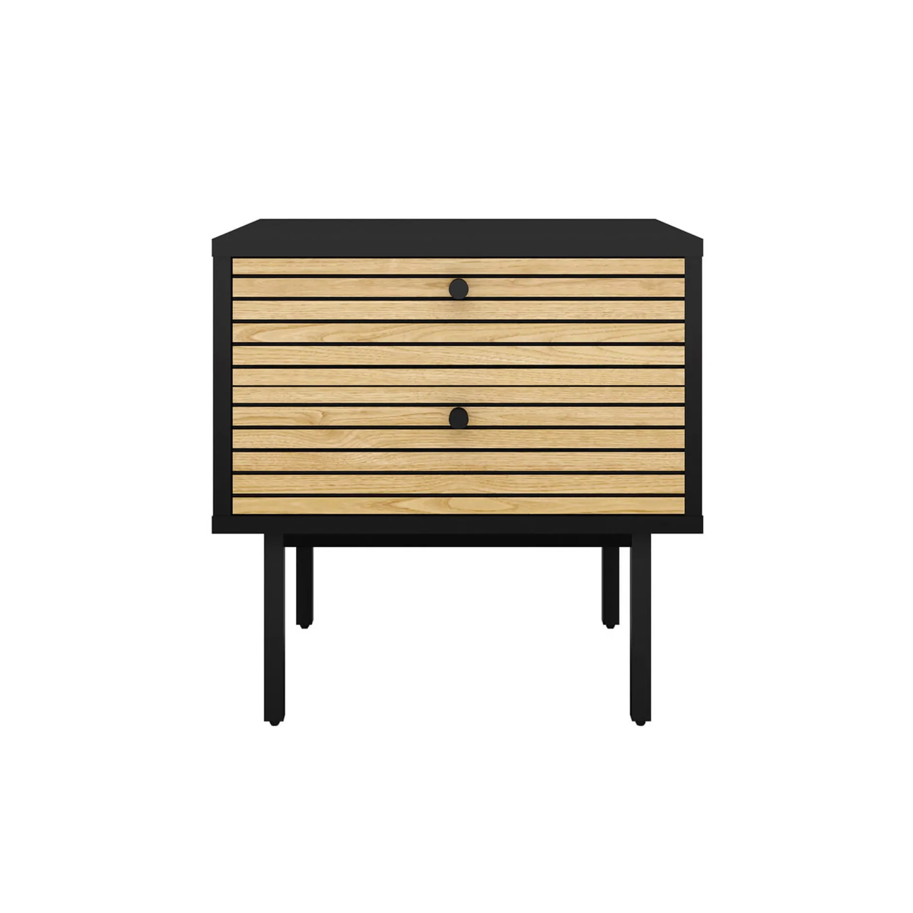 Nachtkastje Madeira Eiken-Zwart^Huisenthuis Sale