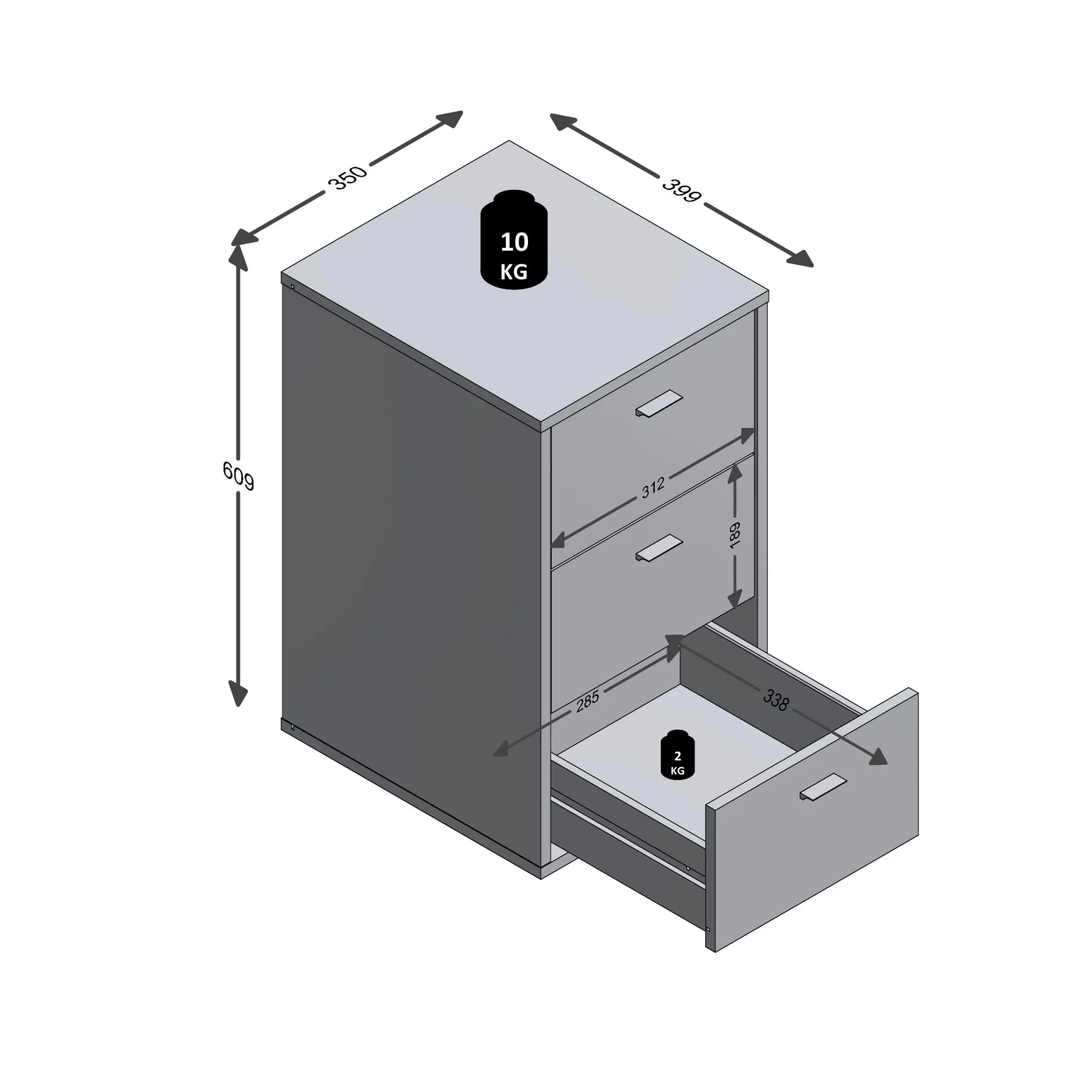 Nachtkastje Zeus Hoogglans^Huisenthuis Sale