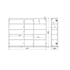 Opbergkast Aniek Wit Eiken 105 cm^Huisenthuis Clearance