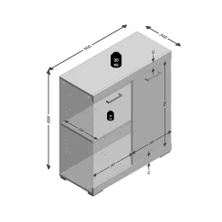 Opbergkast Hermes 80x35x90 cm – 1^Huisenthuis Sale
