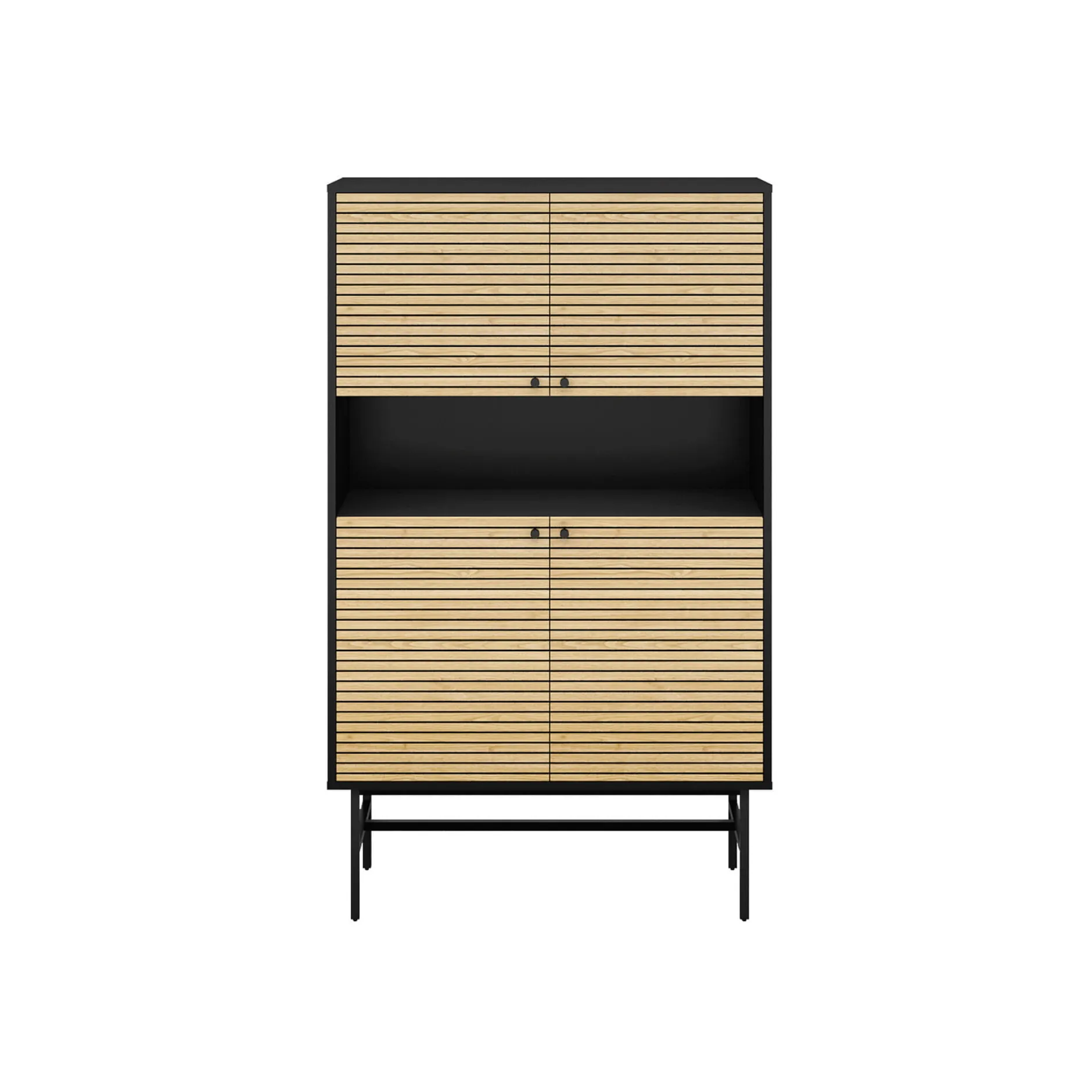 Opbergkast Madeira Eiken-Zwart^Huisenthuis Outlet