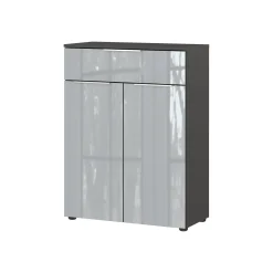 Opbergkast Philip Grafiet-Zilver^Huisenthuis New