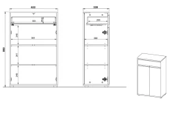Opbergkast Pula 63 cm^Huisenthuis Hot