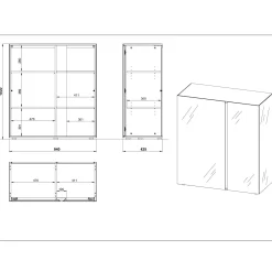 Opbergkast Taranto Grijs-1^Huisenthuis Sale