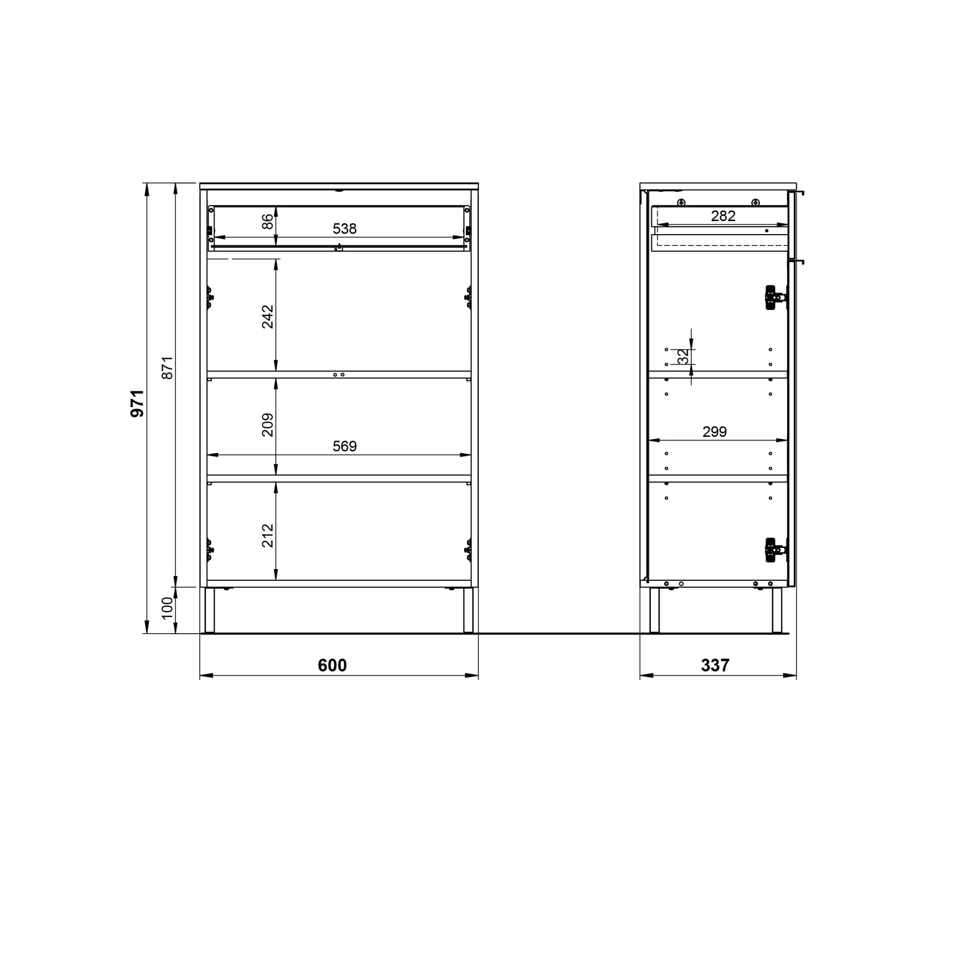 Opbergkast Zadar 60 cm^Huisenthuis Outlet