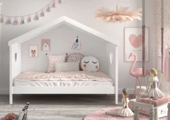 Open Huisbed Fenna Wit 90×200 cm^Huisenthuis Online