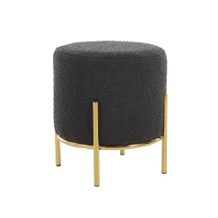 Poef Mia -Goud Bouclé^Huisenthuis Outlet