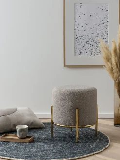 Poef Mia -Goud Bouclé^Huisenthuis New