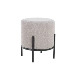 Poef Mia -Zwart Bouclé^Huisenthuis New