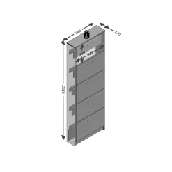 Schoenenkast Delphine 168 cm^Huisenthuis Sale