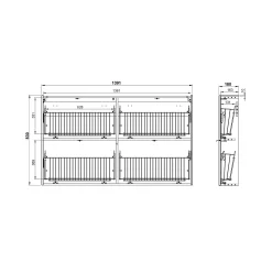 Schoenenkast Eleonore 140 cm^Huisenthuis Online