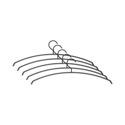 Set van 5 kledinghangers Strike Zwart^Huisenthuis Discount