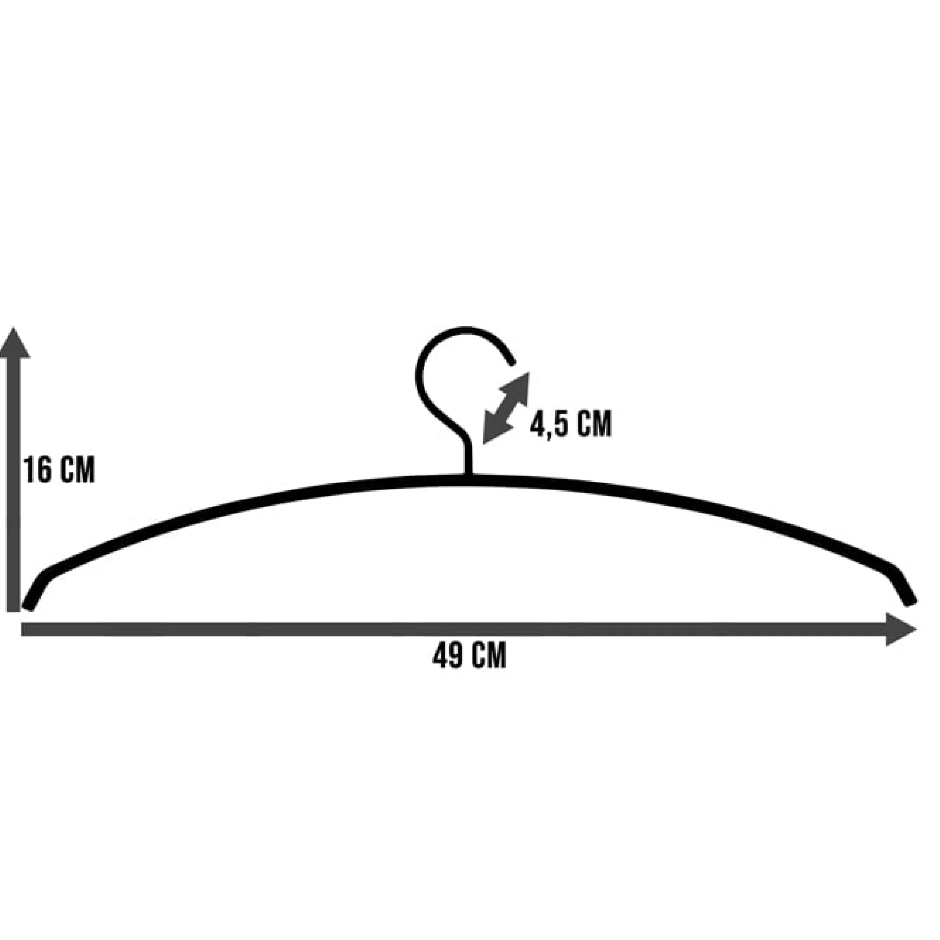 Set van 5 kledinghangers Strike Zwart^Huisenthuis Discount