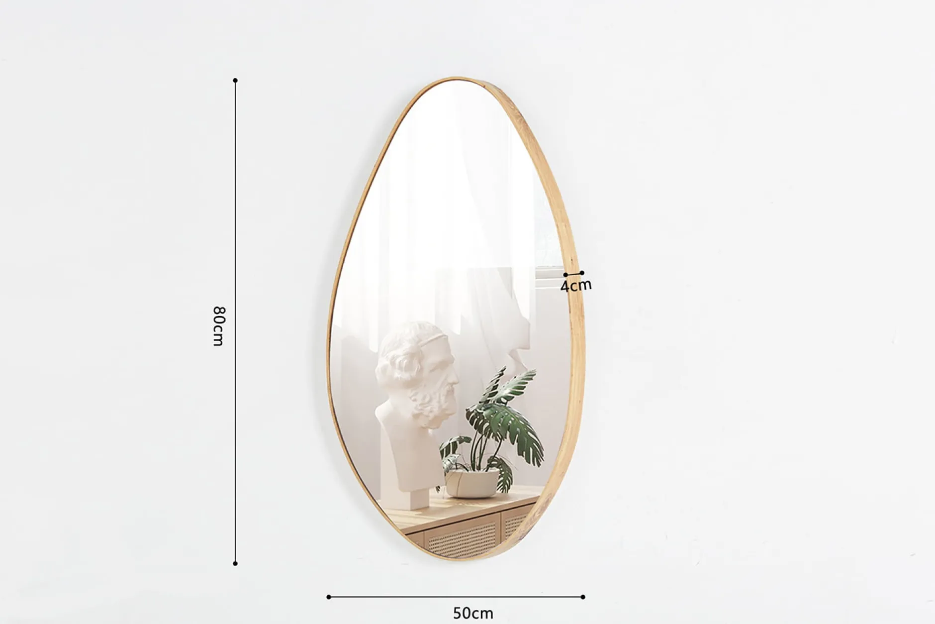 Spiegel Lore Eiken 80×50 cm^Huisenthuis Online