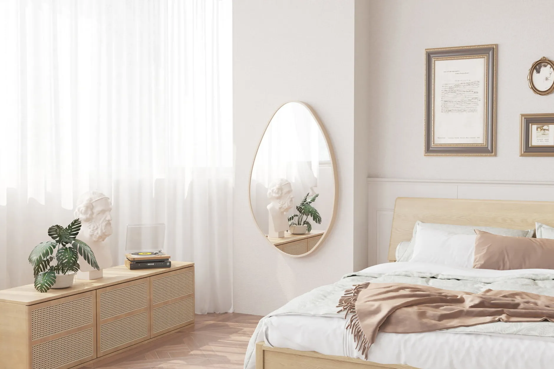 Spiegel Lore Eiken 80×50 cm^Huisenthuis Online