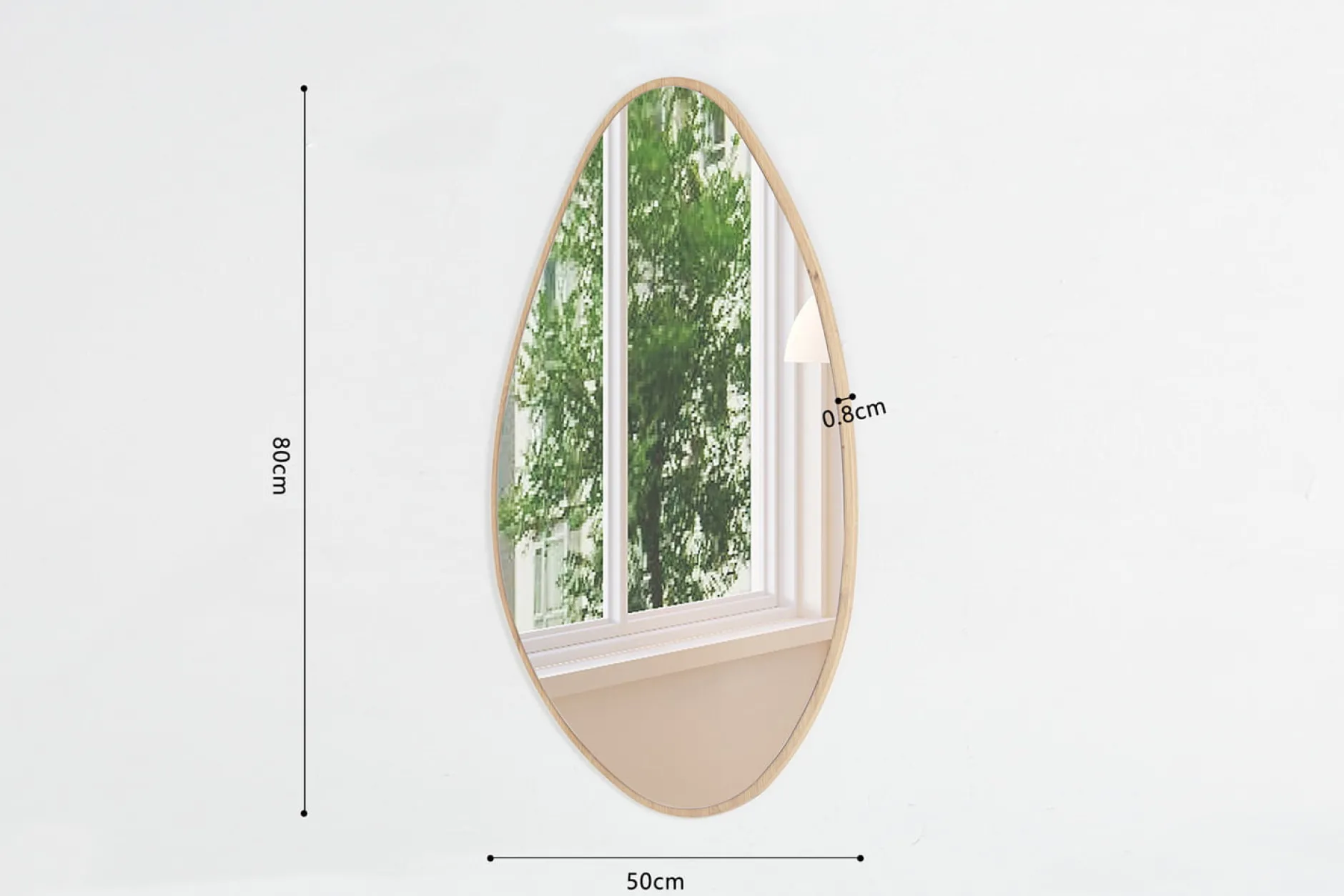 Spiegel Pauline Eiken 80×50 cm^Huisenthuis Clearance