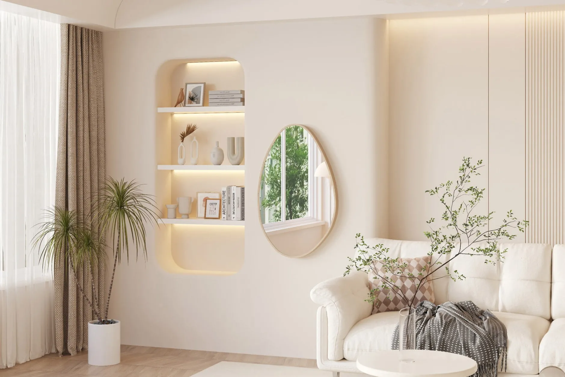 Spiegel Pauline Eiken 80×50 cm^Huisenthuis Clearance