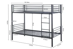 Stapelbed Becky Donkergrijs^Huisenthuis Best