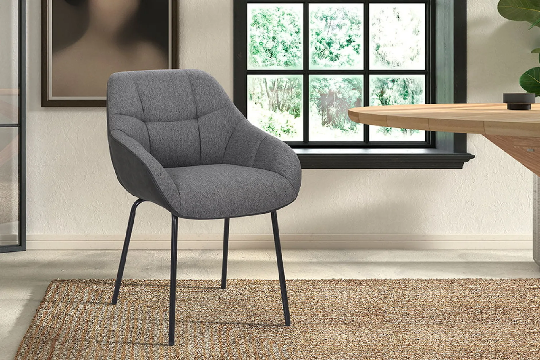 Stoel Dundee Grijs-Donkergrijs – Set van 2^Huisenthuis New