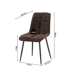 Stoel Fons Donkerbruin – Set van 4^Huisenthuis