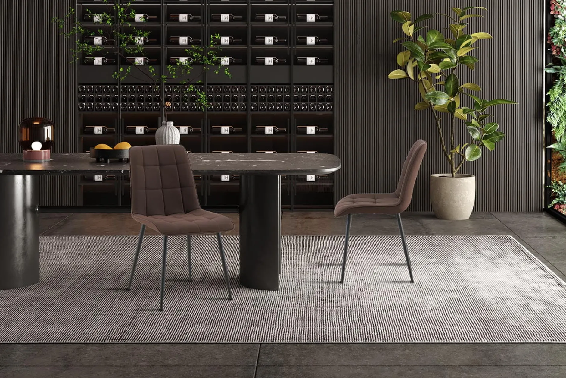 Stoel Fons Donkerbruin – Set van 4^Huisenthuis